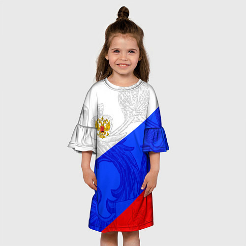 Платья укороченные с символикой России