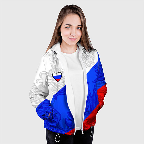 Женские куртки с капюшоном с символикой России