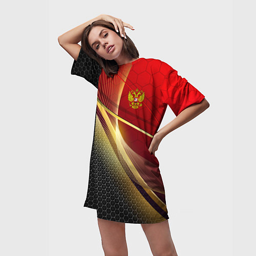 Женские длинные футболки с символикой России