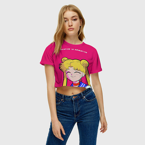 Женские укороченные футболки Сейлор Мун
