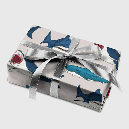 Бумажная упаковка с акулами