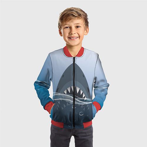 Детские куртки-бомберы с акулами