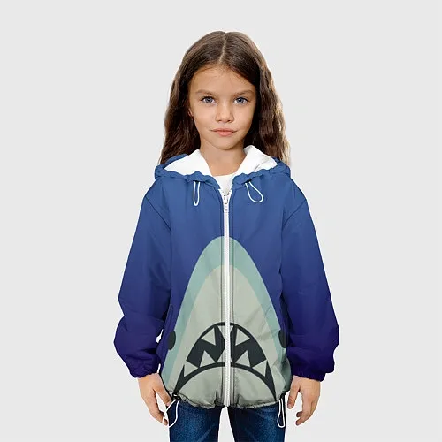 Детские куртки с капюшоном с акулами