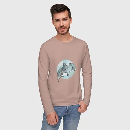 Мужские футболки с рукавом с акулами
