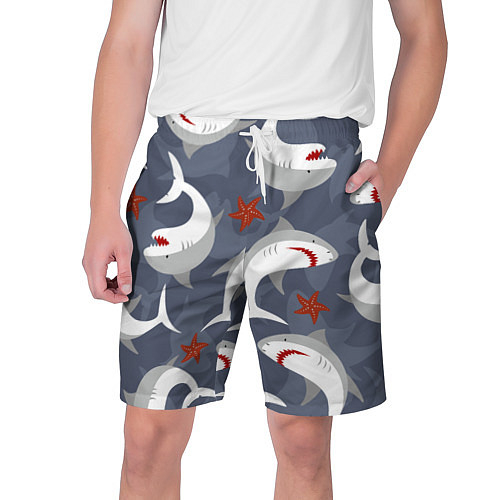 Мужские шорты с акулами
