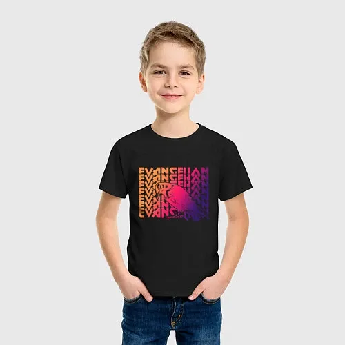Детские хлопковые футболки Евангелион