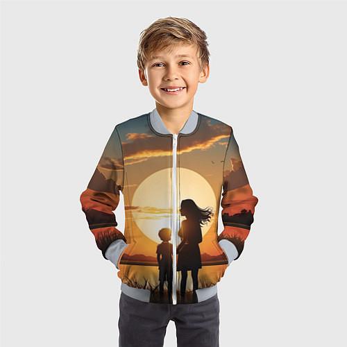 Детские куртки-бомберы сестре