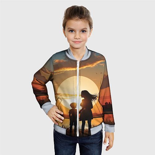 Детские куртки-бомберы сестре