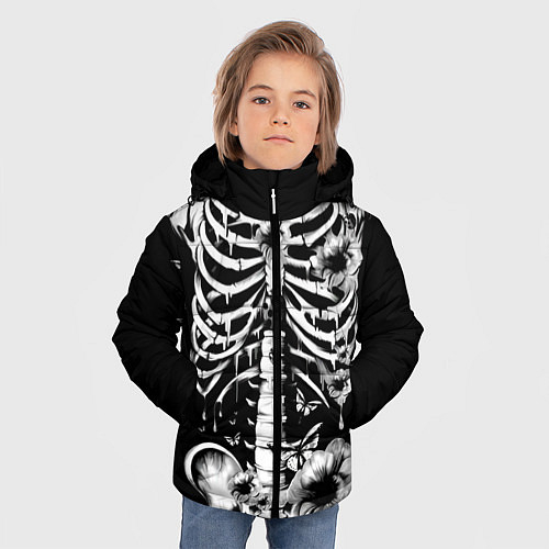 Детские куртки с капюшоном со скелетами