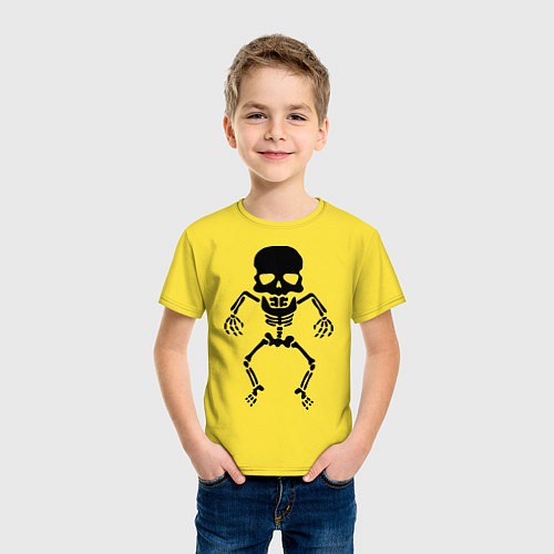 Детские хлопковые футболки со скелетами
