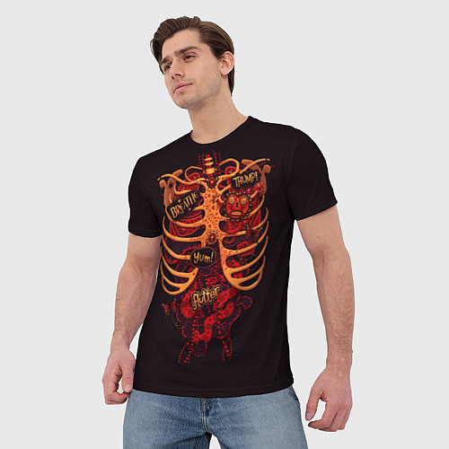 Мужские 3D-футболки со скелетами