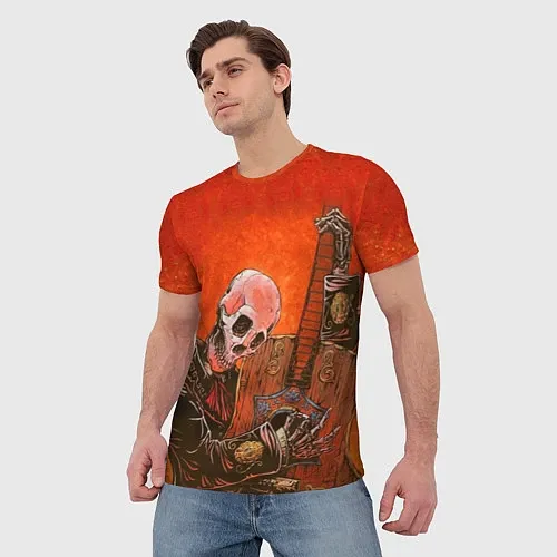 Мужские 3D-футболки со скелетами