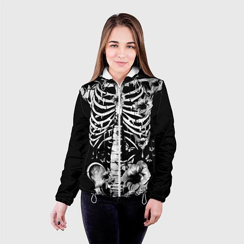 Женские куртки с капюшоном со скелетами