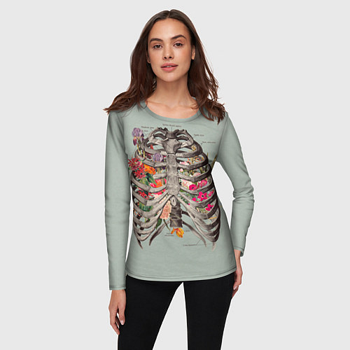 Женские футболки с рукавом со скелетами