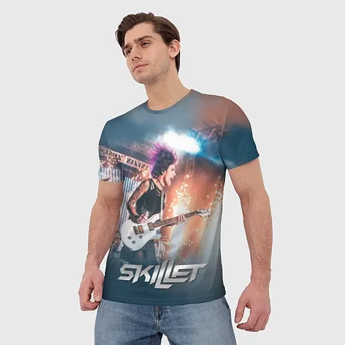 Мужские 3D-футболки Skillet