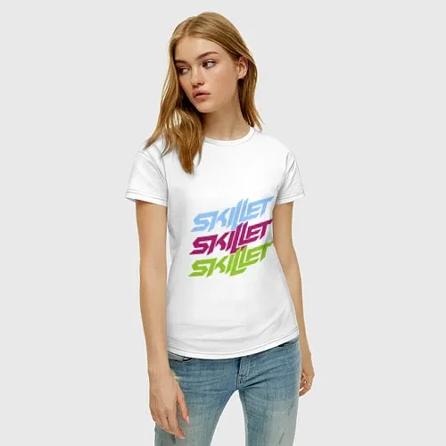 Женские хлопковые футболки Skillet