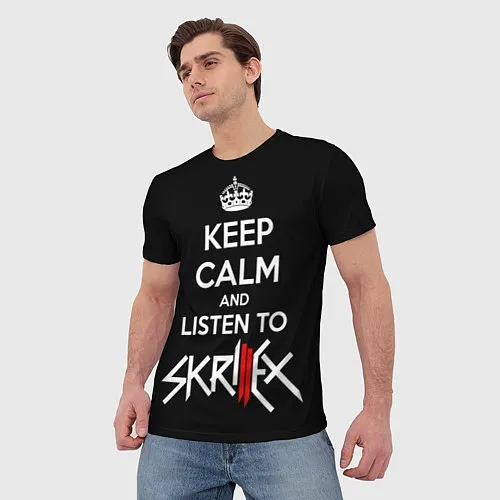 Мужские 3D-футболки Skrillex