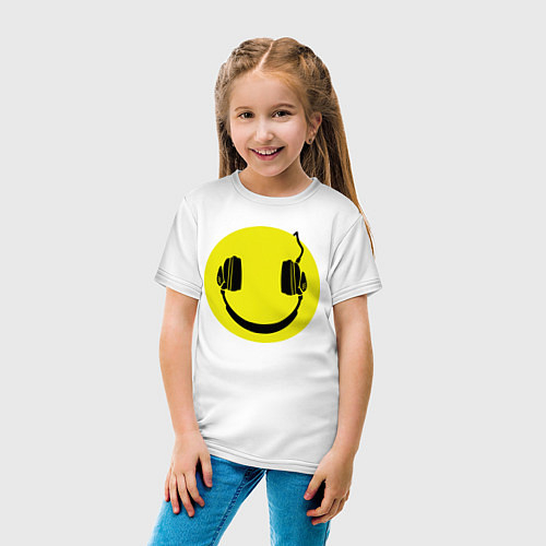 Детские хлопковые футболки со смайлами