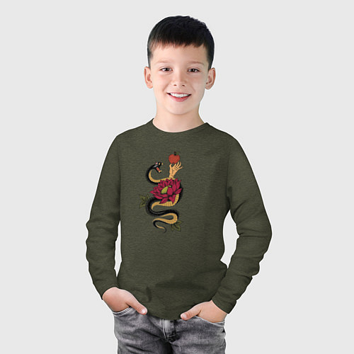 Детские футболки с рукавом со змеями