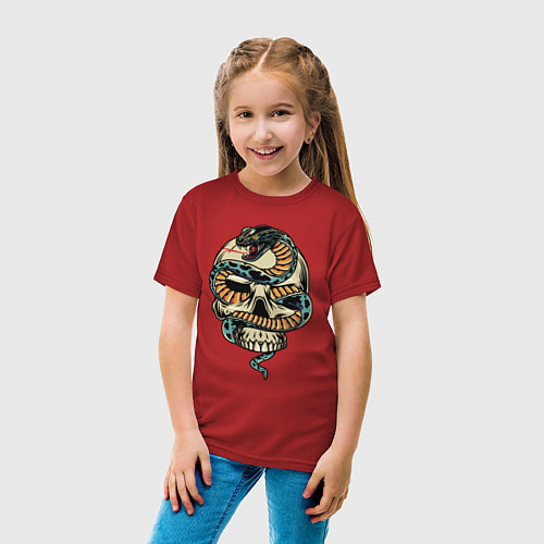 Детские хлопковые футболки со змеями
