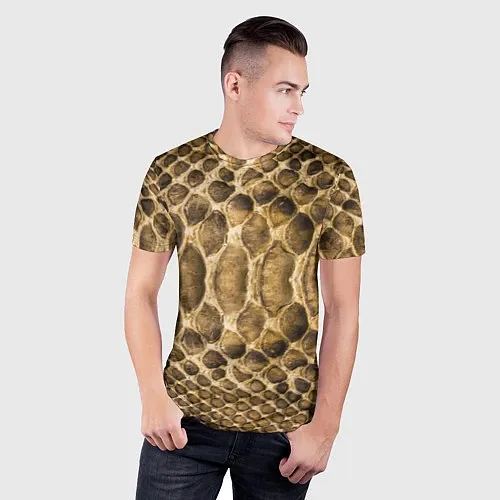 Мужские 3D-футболки со змеями
