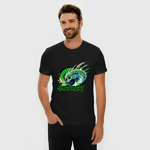 Мужские приталенные футболки со змеями