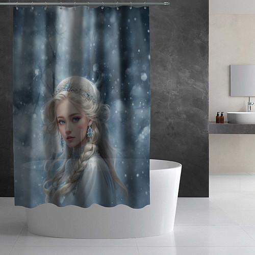 Шторки для душа cо Снегурочкой