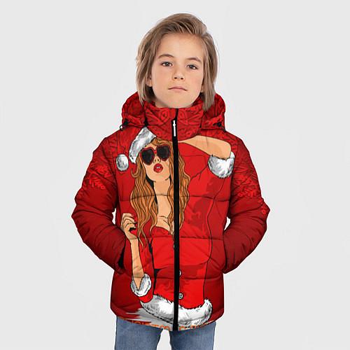 Детские зимние куртки cо Снегурочкой