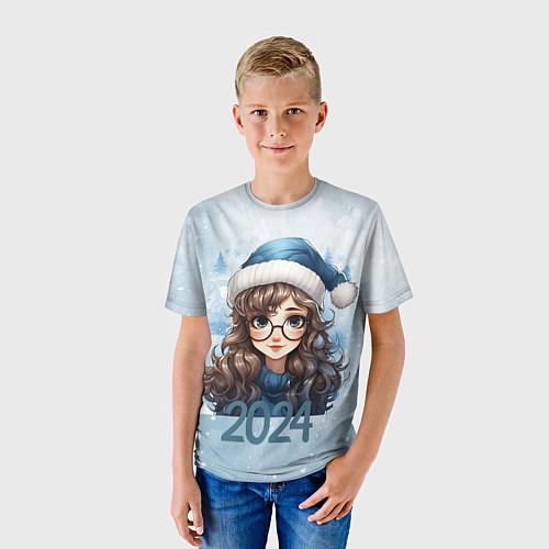 Детские 3D-футболки cо Снегурочкой