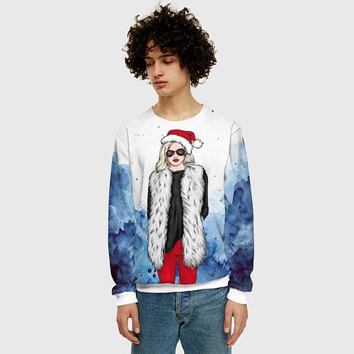 Мужские свитшоты cо Снегурочкой