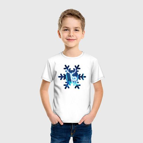 Детские футболки cо снежинками