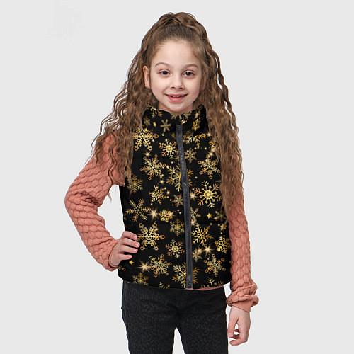 Детские жилетки cо снежинками