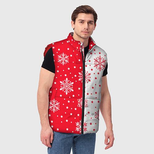 Мужские жилетки cо снежинками