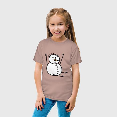 Детские футболки cо снеговиками