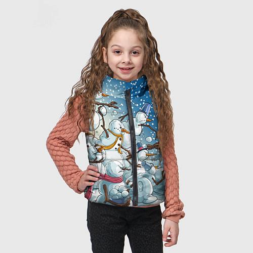 Детские жилетки cо снеговиками