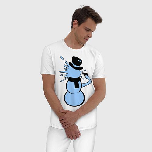 Мужские пижамы cо снеговиками