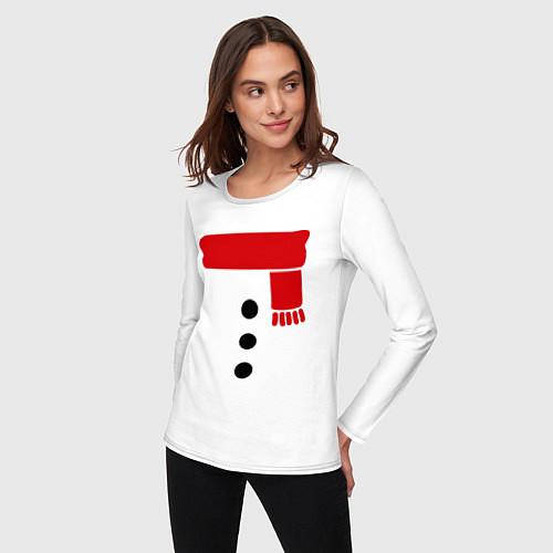 Женские футболки с рукавом cо снеговиками