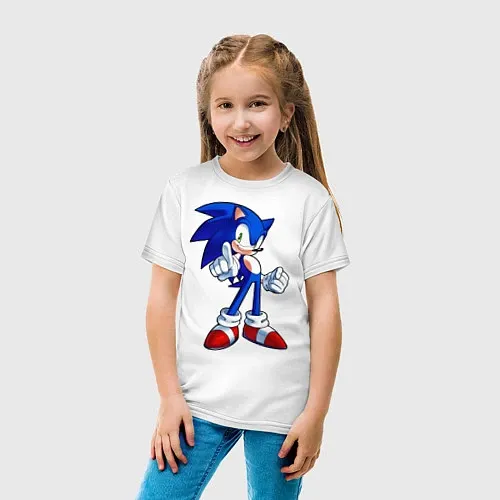 Детские хлопковые футболки Sonic the Hedgehog