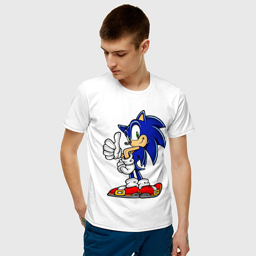 Мужские хлопковые футболки Sonic the Hedgehog
