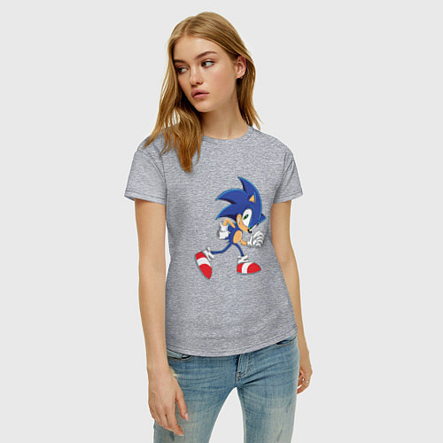 Женские хлопковые футболки Sonic the Hedgehog
