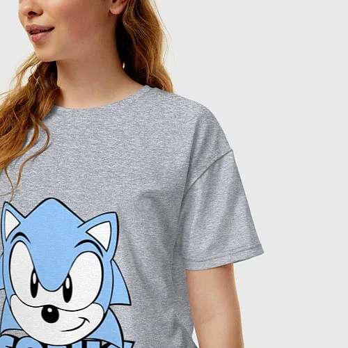 Женские футболки оверсайз Sonic the Hedgehog
