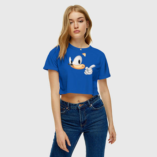 Женские укороченные футболки Sonic the Hedgehog