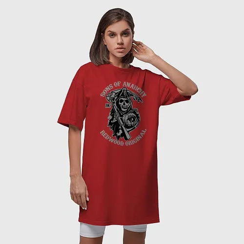 Женские длинные футболки Сыны анархии