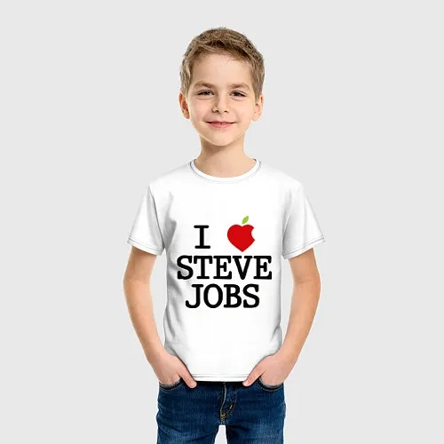 Детские хлопковые футболки Стив Джобс
