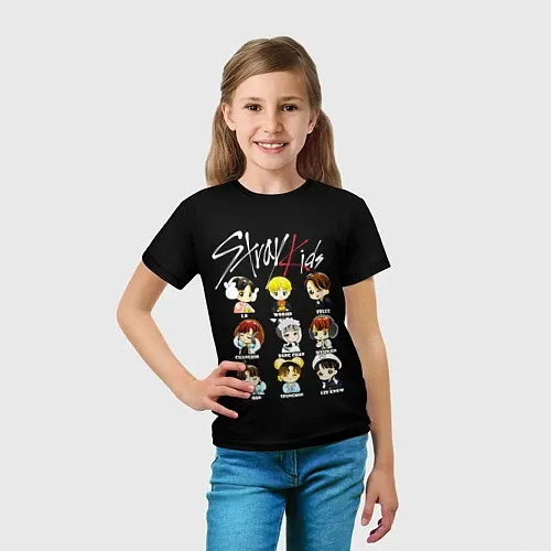 Детские 3D-футболки Stray Kids