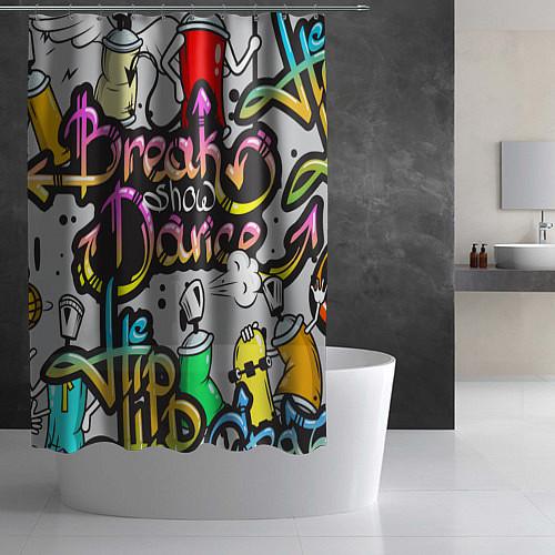 Шторки для душа стрит-арт