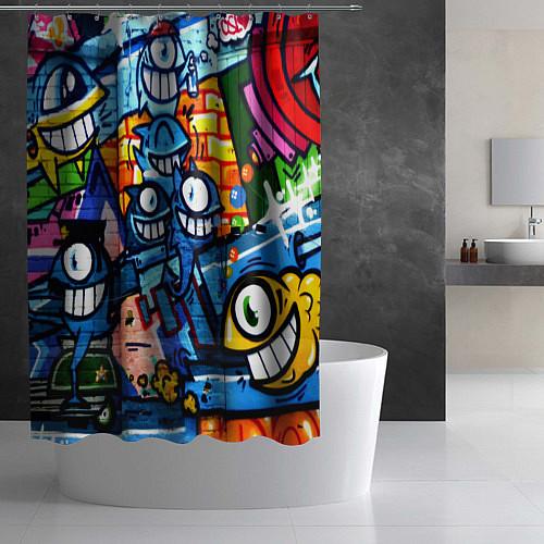 Шторки для душа стрит-арт