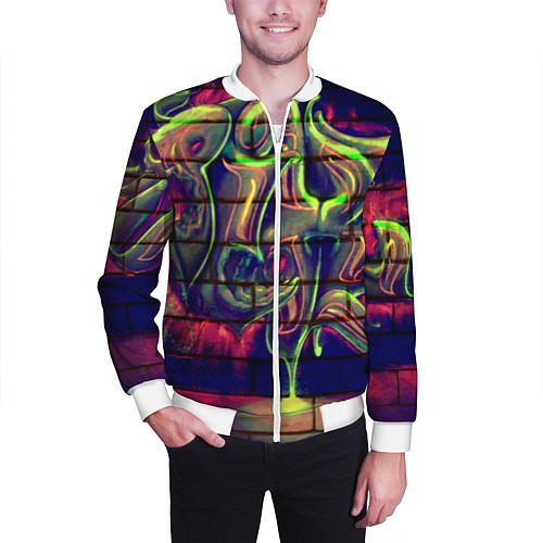 Мужские куртки-бомберы стрит-арт