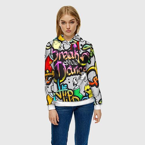 Женские худи стрит-арт