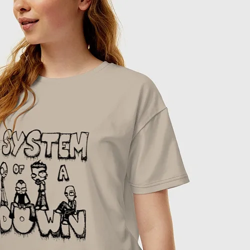 Женские Футболки оверсайз System of a Down